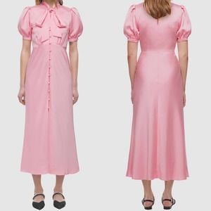 Self-Portrait Pink Midi Dress